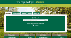 Desktop Screenshot of library.sage.edu