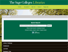 Tablet Screenshot of library.sage.edu